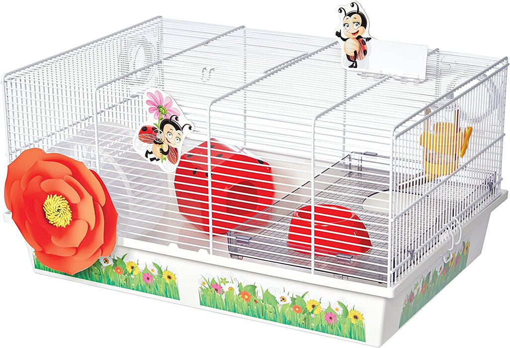Hamster Cage | Lovely Ladybug Theme | Accessories & Decals Included