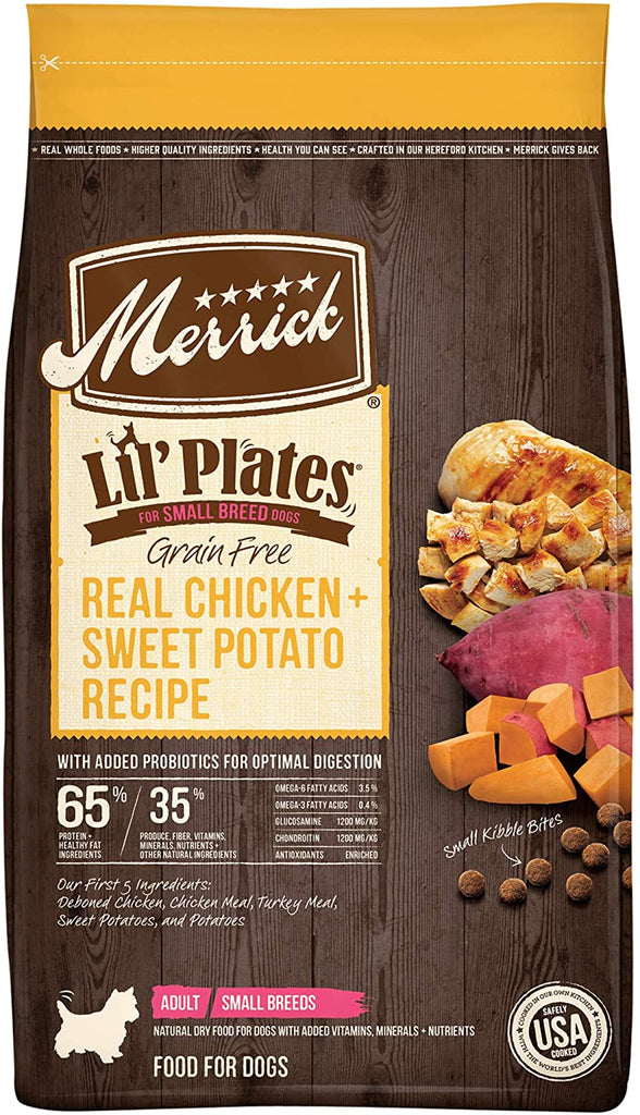 Merrick Lil Plates Small Breed Dry Dog Food with Real Meat,Chicken 20.2Pounds
