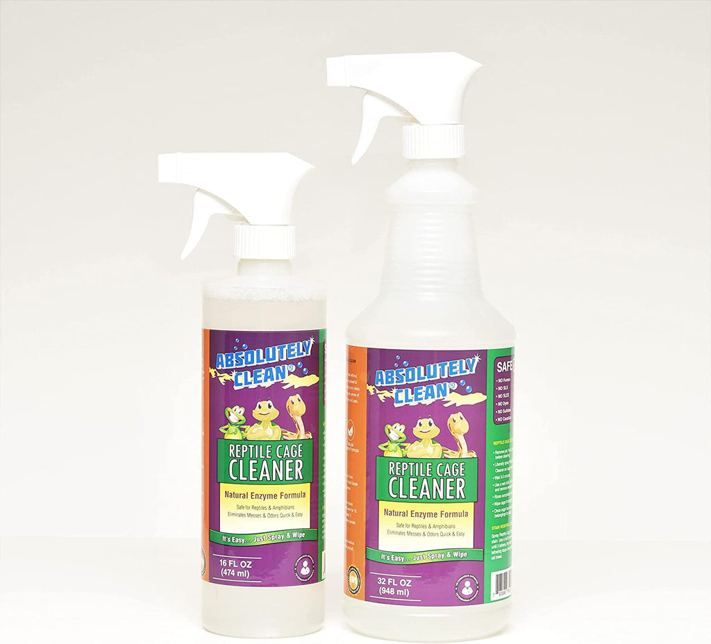 Amazing Reptile & Amphibian Terrarium Cleaner and Odor Eliminator - Just Spray/Wipe - Safely & Easily Removes Reptile & Amphibian Messes - USA Made