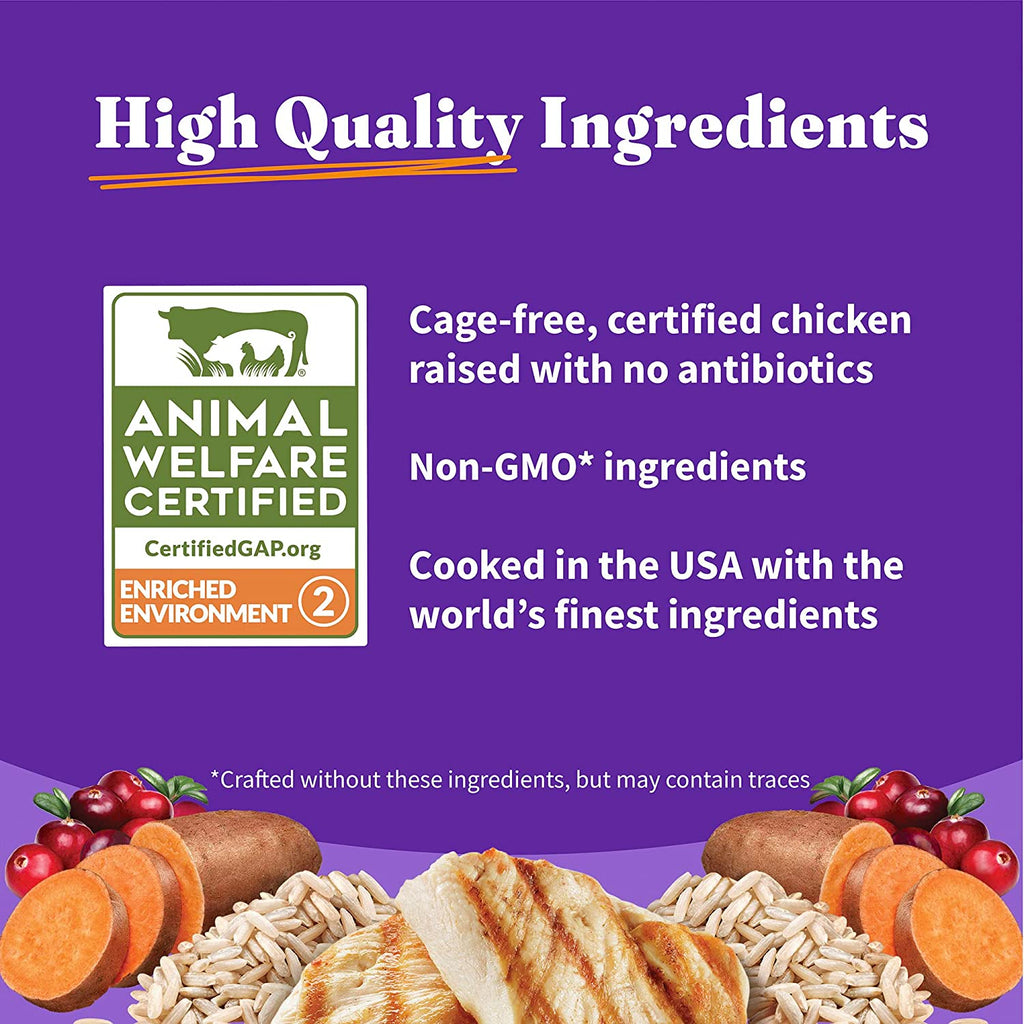 Halo Holistic Cat Food Dry, Cage-Free Chicken Recipe, Complete Digestive Health, Dry Cat Food Bag, Adult Formula, 3-Lb Bag