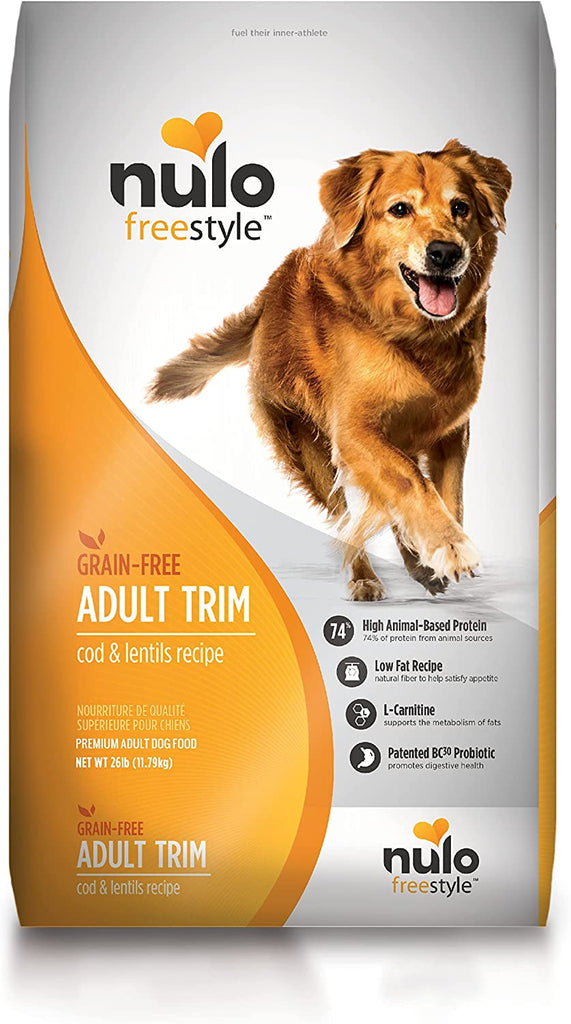 Freestyle Adult Trim Formula Dry Dog Food, Grain-Free Dog Kibble, Helps Promote Weight Management, with Healthy Digestive Aid BC30 Probiotic and L-Carnitine 26 Pound (Pack of 1)