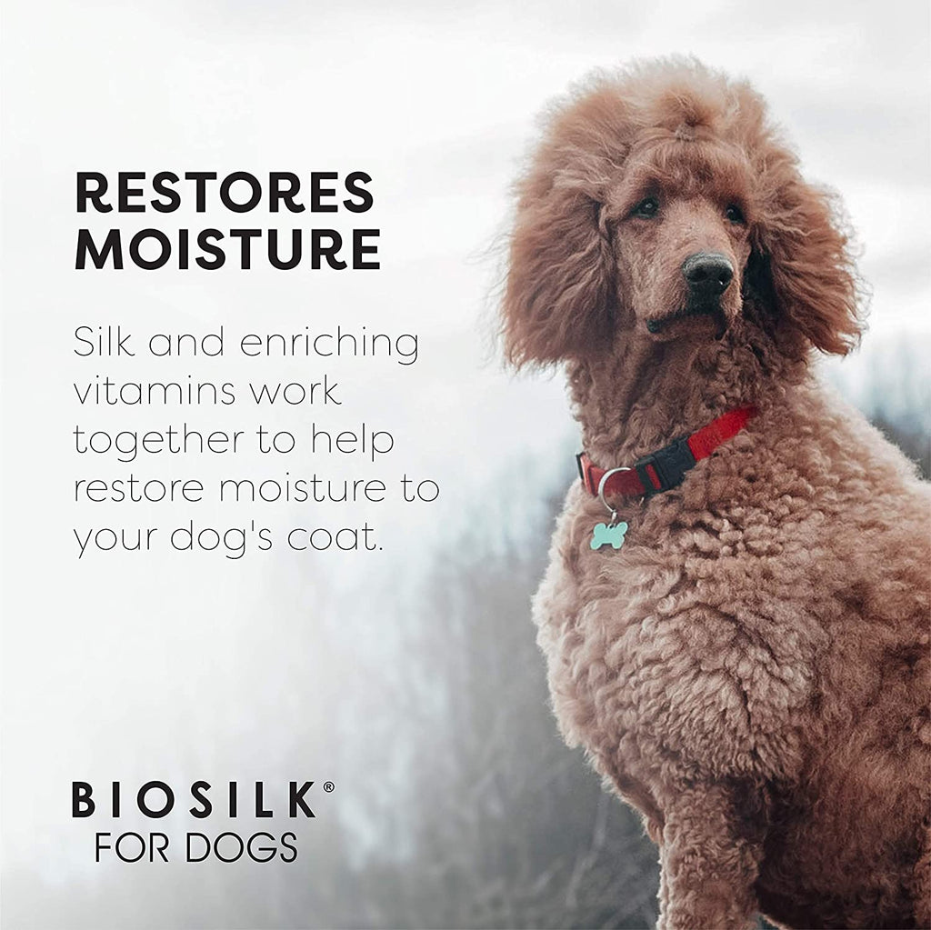 Biosilk for Dogs Silk Therapy Conditioner with Natural Coconut Oil | Coconut Oil Dog Conditioner from Biosilk for Dogs | Pet Conditioner for Dogs, 12 Ounces