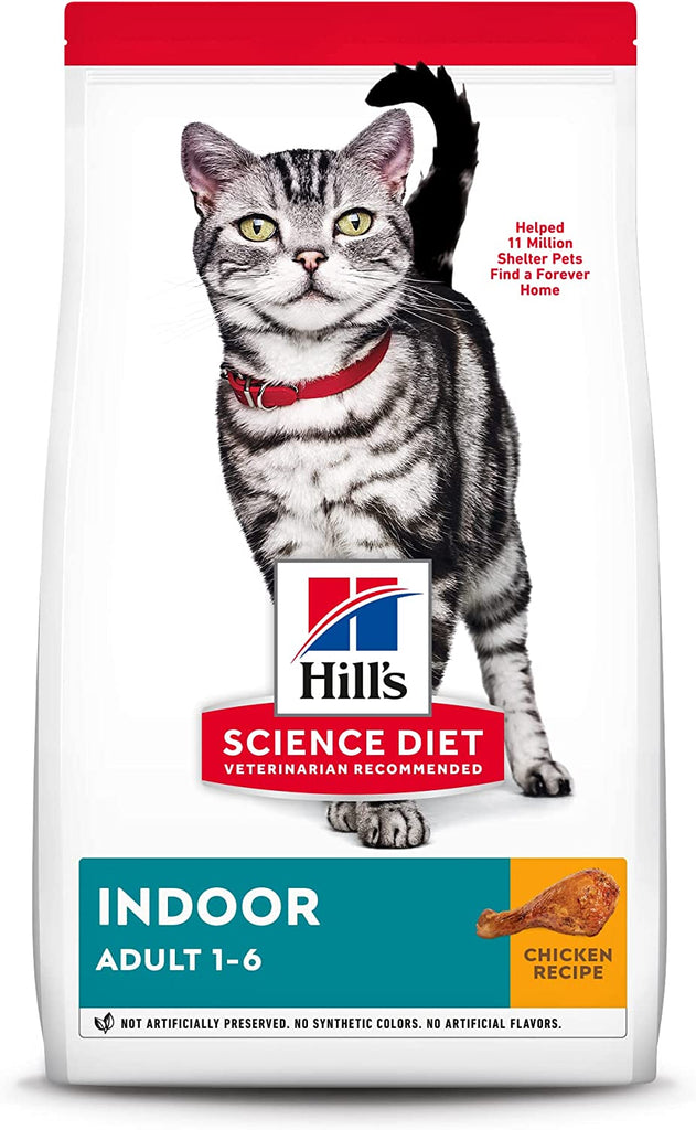 Hill'S Science Diet Adult Indoor Cat Food, Chicken Recipe Dry Cat Food, 7 Lb. Bag
