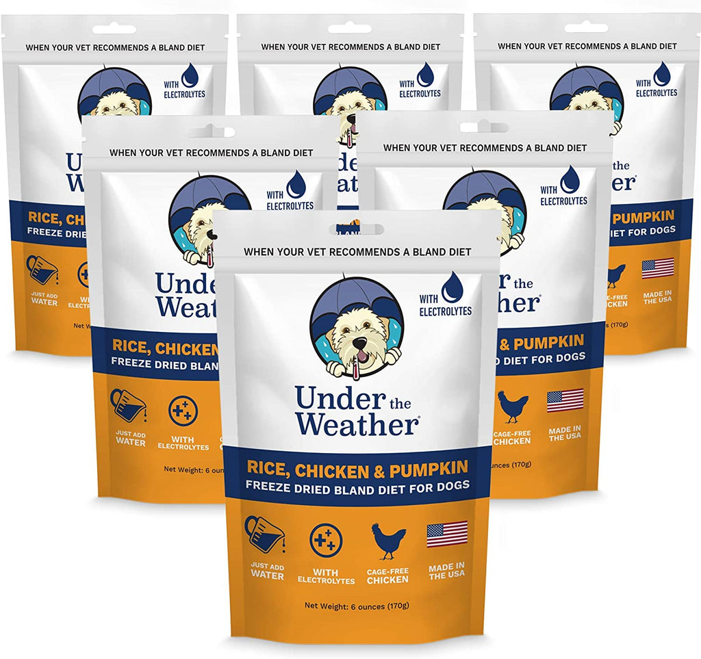 Easy to Digest Bland Diet for Sick Dogs - Contains Electrolytes - Gluten Free, All Natural, Freeze Dried 100% Human Grade Meats - Rice, Chicken & Pumpkin