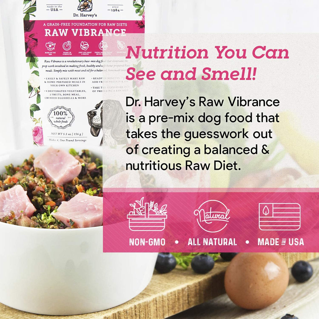 Raw Vibrance Grain Free Dehydrated Foundation for Raw Diet Dog Food (Trial Size 5.5 Oz)