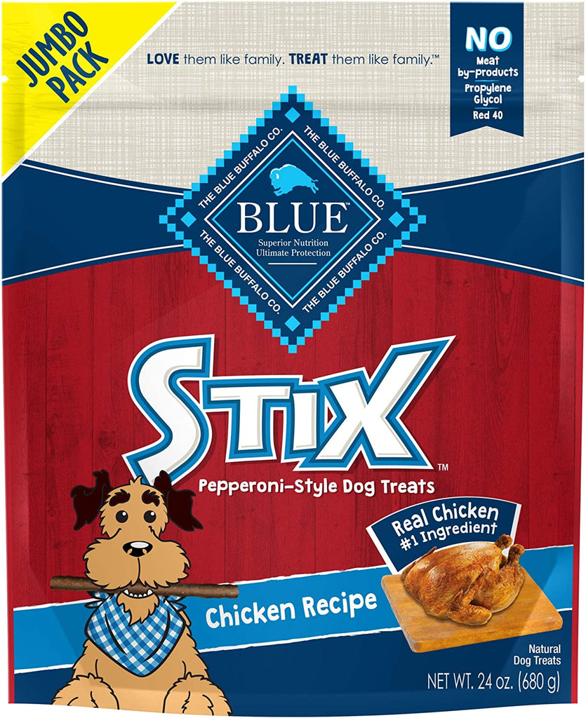 Blue Buffalo Stix Natural Soft-Moist Dog Treats, Chicken Recipe 24-Oz Bag