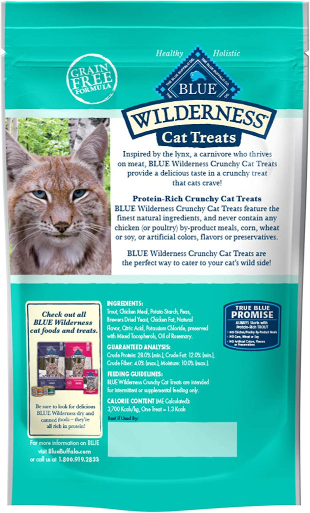 Blue Buffalo Wilderness Crunchy Cat Treats, Trout 2-Oz Bag (12 Pack)