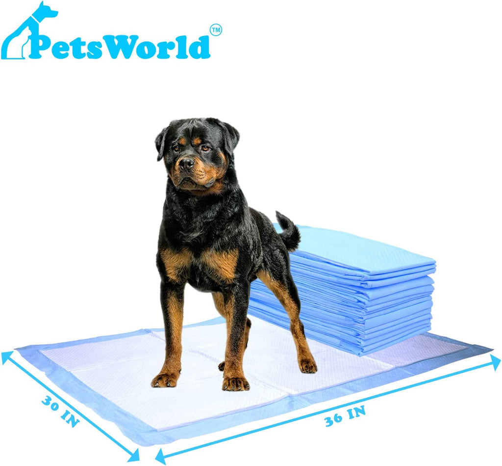 Extra Large Potty Pads for Dogs, Odor Eliminating 30" X 36", 150 Count Pee Pads for Dogs, Gigantic XL Dog Pads, 5 Layer Ultra Absorbent Technology, Leak Proof Training Pads for Dogs & Cats