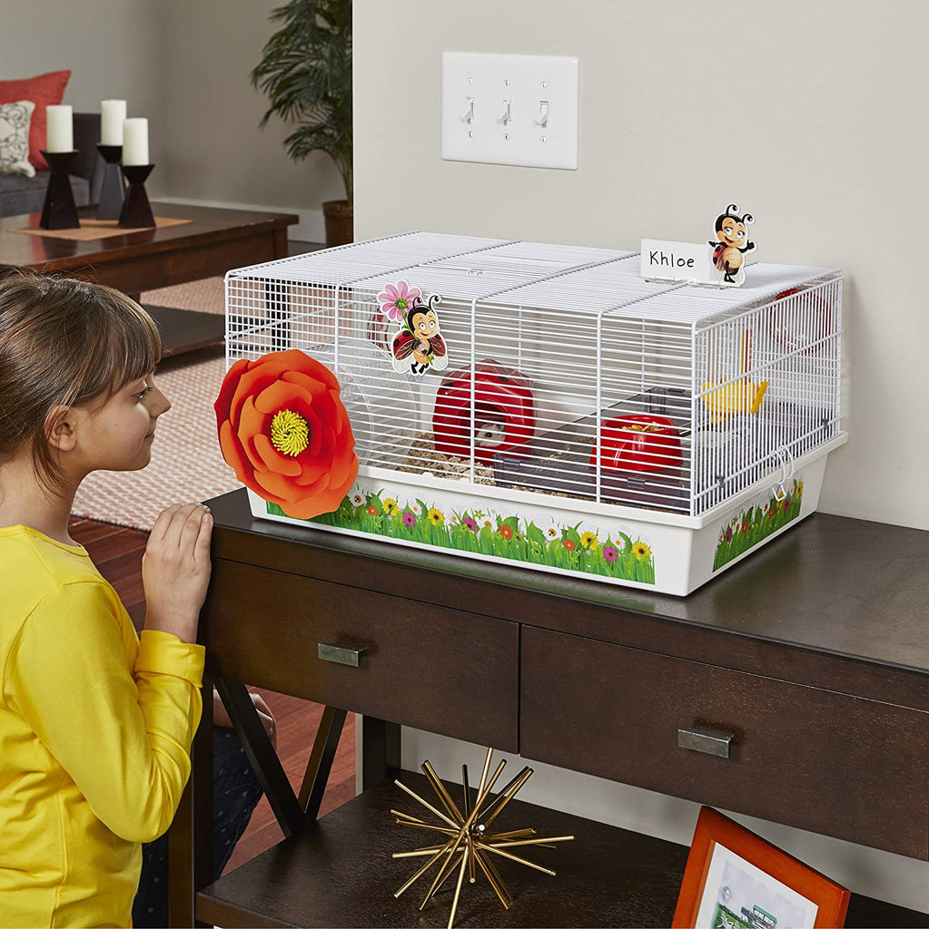 Hamster Cage | Lovely Ladybug Theme | Accessories & Decals Included