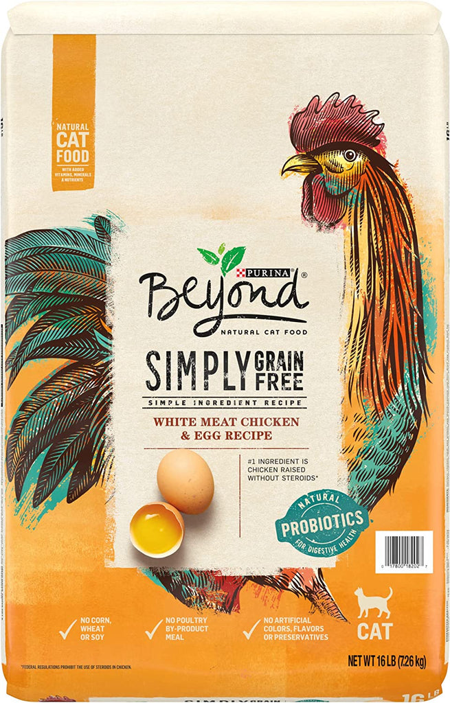Purina beyond Grain Free, Natural Dry Cat Food, Grain Free White Meat Chicken & Egg Recipe - 16 Lb. Bag