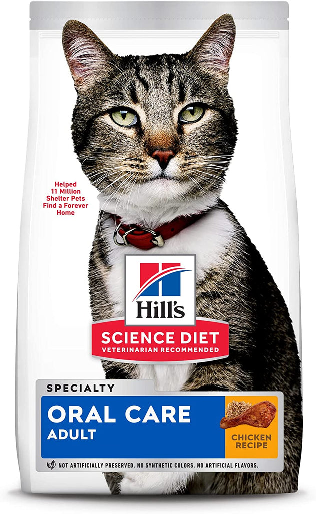 Hill'S Science Diet Dry Cat Food, Adult, Oral Care, Chicken Recipe, 3.5 Lb. Bag