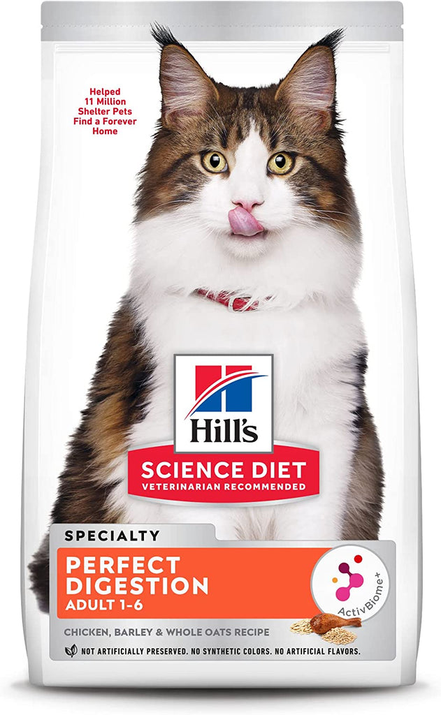 Hill'S Science Diet Adult Cat Dry Perfect Digestion, Chicken, Brown Rice, & Whole Oats Recipe, 3.5 Lb. Bag