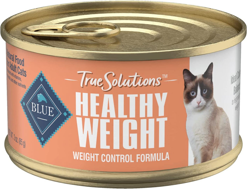 Blue Buffalo True Solutions Healthy Weight Natural Weight Control Adult Wet Cat Food, Chicken 3-Oz Cans (Pack of 24)