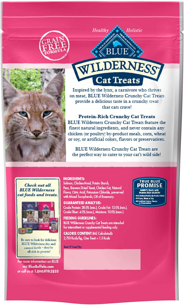 Blue Buffalo Wilderness Crunchy Cat Treats, Salmon 2-Oz Bag (12 Pack)