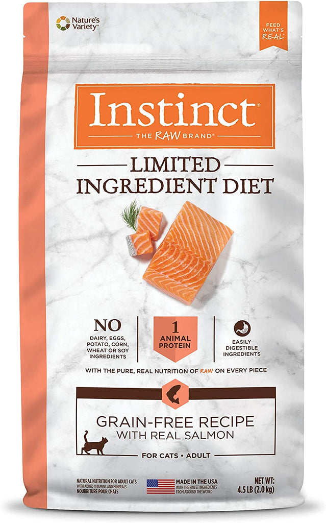 Instinct Limited Ingredient Diet Grain Free Recipe with Real Salmon Natural Dry Cat Food by , 4.5 Lb. Bag