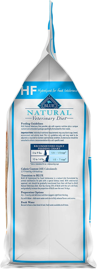 Blue Buffalo Natural Veterinary Diet HF Hydrolyzed for Food Intolerance Dry Cat Food, Salmon 7-Lb Bag