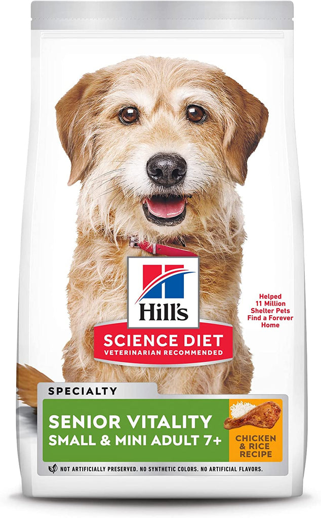 Hill'S Science Diet Adult 7+ Senior Vitality Small & Mini Dry Dog Food, 3.5 Lb. Bag