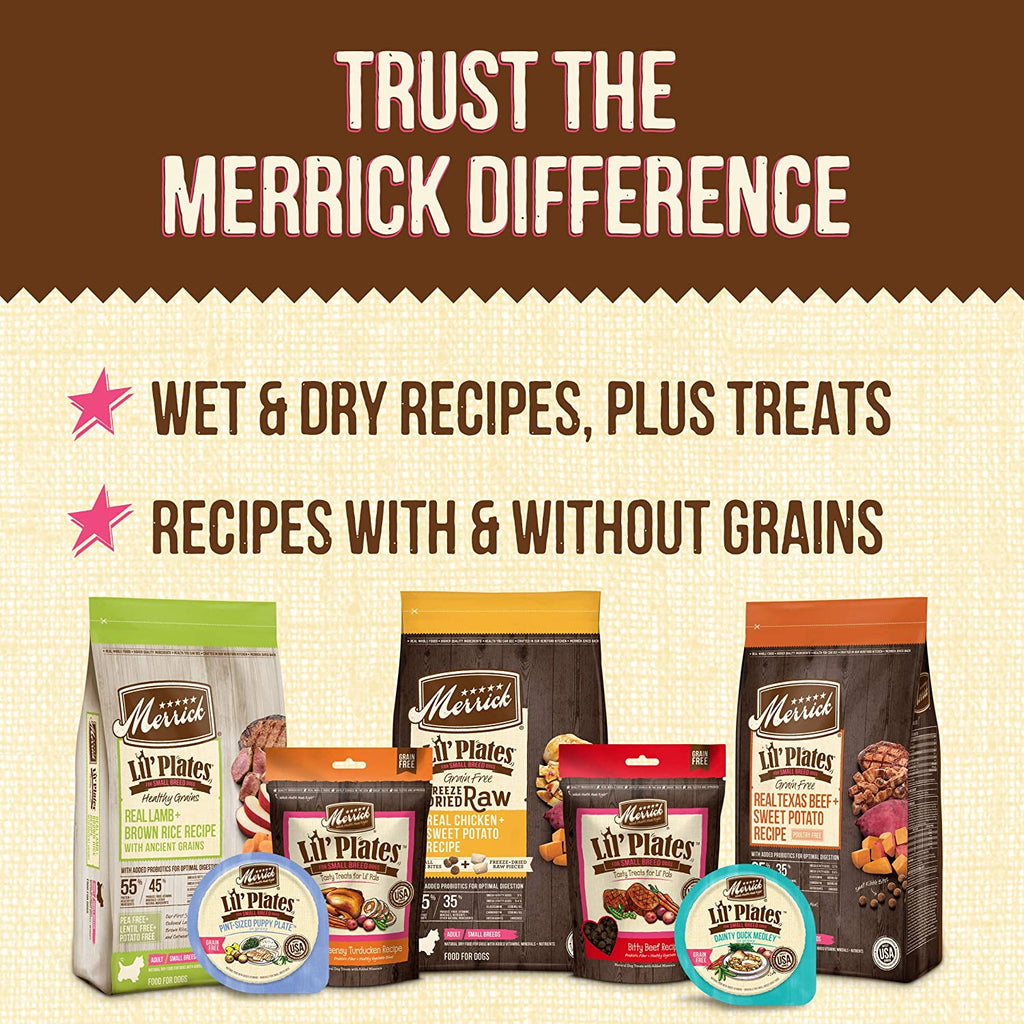 Merrick Lil Plates Small Breed Dry Dog Food with Real Meat,Chicken 20.2Pounds