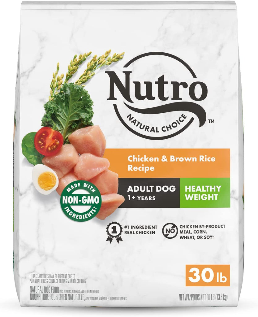 NATURAL CHOICE Healthy Weight Adult Dry Dog Food, Chicken & Brown Rice Recipe Dog Kibble, 30 Lb. Bag