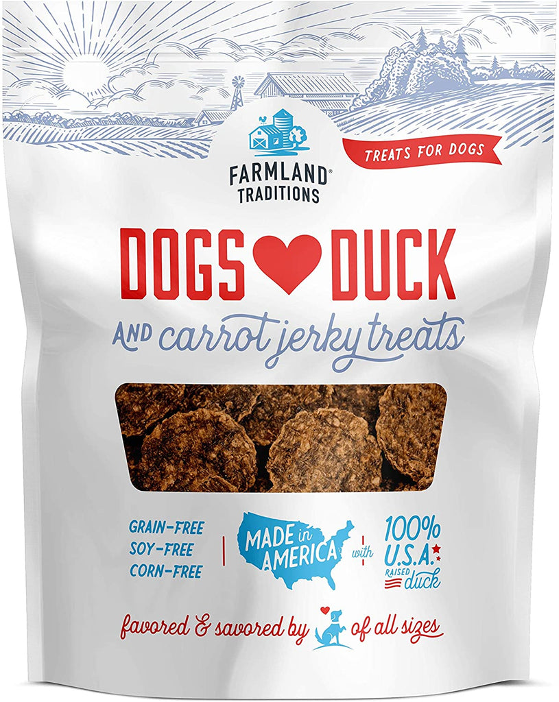 Filler Free Dogs Love Duck & Carrot Premium Jerky Treats for Dogs, 13.5 Oz. Bag