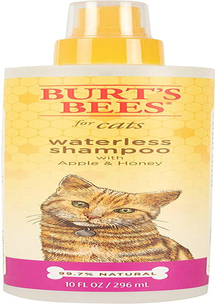 Burt'S Bees for Cats Natural Waterless Shampoo with Apple and Honey | Cat Waterless Shampoo Spray | Easy to Use Cat Dry Shampoo for Fresh Skin and Fur without a Bath | Made in the USA, 10 Oz