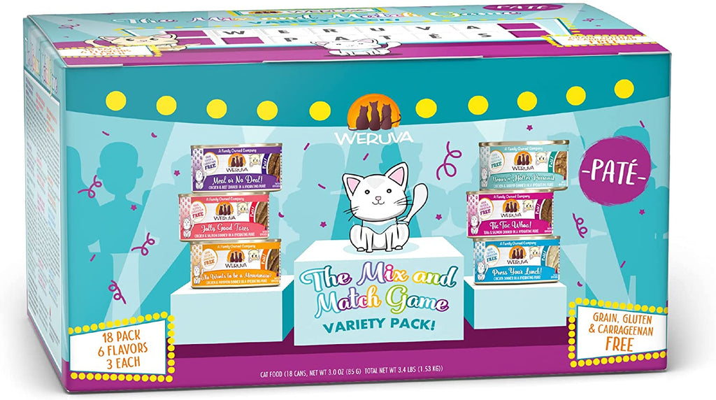 Classic Paté Cat Food, the Mix & Match Game Variety Pack, 3Oz Can (Pack of 18)