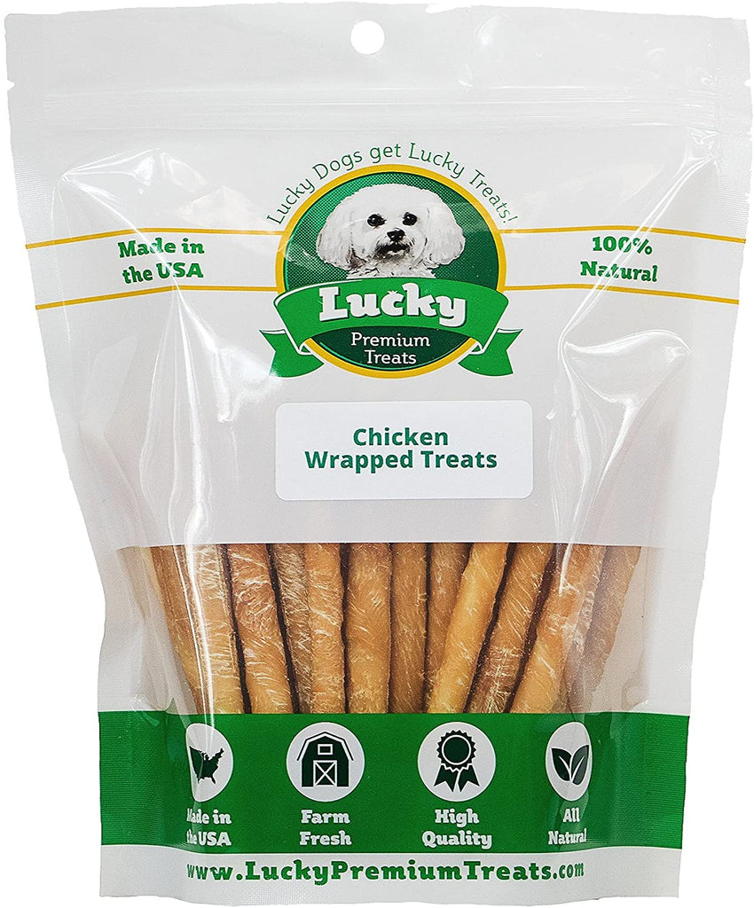 Chicken Wrapped Rawhide – All-Natural Rawhide and Chicken Dog Treats, Gluten Free Premium Small Dog Treats (20 Chews)