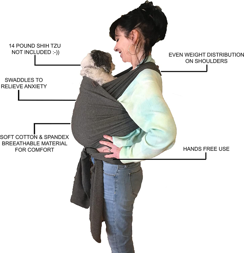 Puppy Pouch Pet Carrier Sling | Front | Adjustable Hands Free Front Facing Dog Pouch | Relieves Your Pet'S Anxiety and Stress